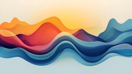 Fototapeta premium Abstract Colorful Waves Landscape Design