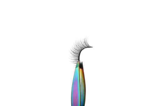 PNG, false eyelashes, isolated on white background