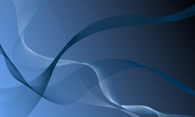 blue business lines wave curves on soft gradient abstract background