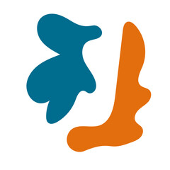 Fototapeta premium Teal Orange abstract shapes vectors