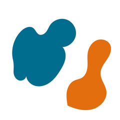 Fototapeta premium Teal Orange abstract shapes vectors