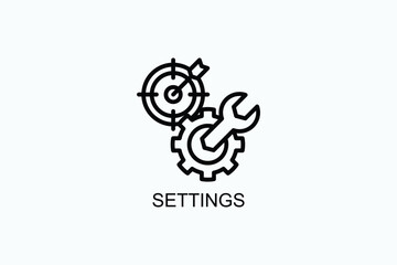 Fototapeta premium Settings Vector Icon Or Logo Illustration