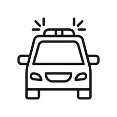 Obraz premium Police car icon vector design templates simple and modern