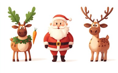 Fototapeta premium Merry chritsmas and Happy New Year background. Template and card designs. 