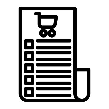 recommend clip art: Shopping List icon in outline Style. Line art
                    