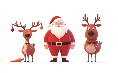 Fototapeta premium Merry chritsmas and Happy New Year background. Template and card designs. 