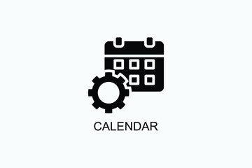 Calendar Vector Icon Or Logo Illustration