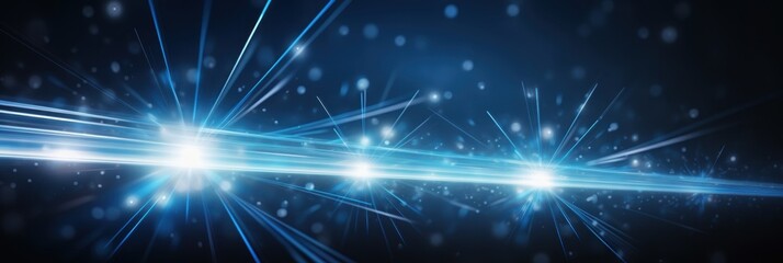 Fototapeta premium Abstract Blue Light Streaks Background Image