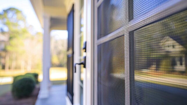 Bug Screens: Protective mesh screens installed on windows or doors, keeping insects out while providing a flow of air to maintain a comfortable indoor environment.
