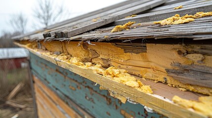 Obraz premium Weatherproofing: Using techniques like insulation and sealing to protect buildings from severe weather, promoting energy savings and prolonging the life of structures. 