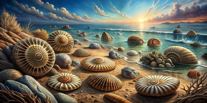 Captivating Image of Graptolithina Fossils in Their Natural Habitat, Showcasing the Intricate Patterns of Extinct Marine Animals from the Paleozoic Era