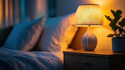 Bedside cabinet isolated on abstract background