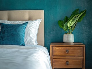 Bedside cabinet isolated on abstract background