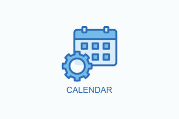 Calendar Vector Icon Or Logo Illustration