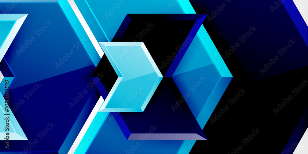 Aufkleber vector 3d arrow techno design template