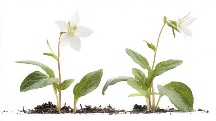 Obraz premium Delicate Twinflowers in Natural Setting