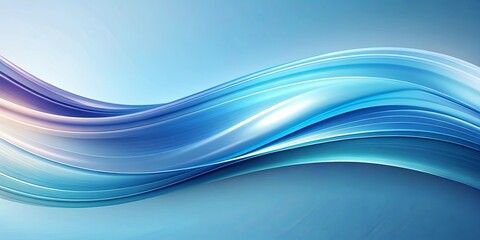 Obraz premium Abstract Blue and Purple Wave Background with Smooth Transitions and Soft Light Reflection