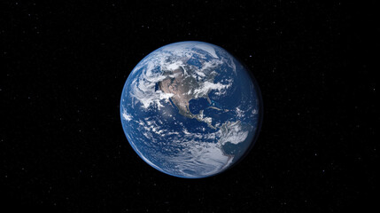 Obraz premium Earth viewed from space, showcasing glowing continents and deep oceans, evokes sense of wonder and connection to our planet
