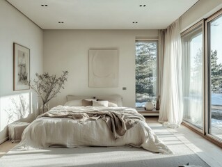 Serene Minimalist Bedroom Design With Natural Light