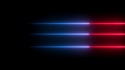 Seamless loop animation. neon line color animation on black background