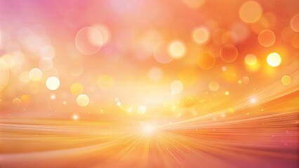 Obraz premium Abstract Golden Bokeh with Curved Light Rays and a Warm Gradient Background