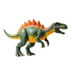 Obraz premium Toy plastic rubber dinosaur isolated on a transparent background