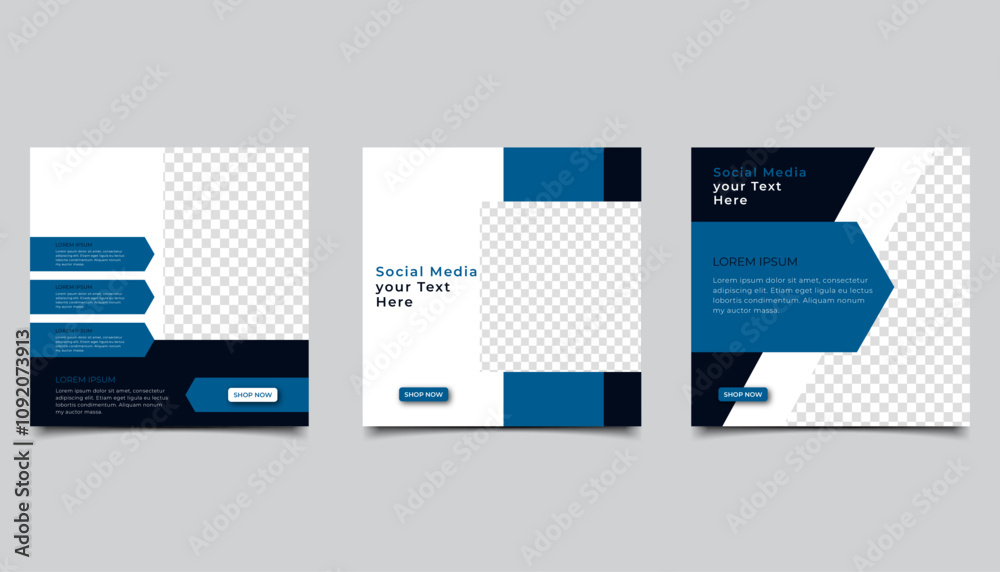 Wall mural set of editable minimal square banner template. suitable for social media post and web internet ads.
