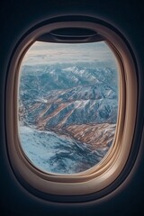 Naklejka premium view from airplane window