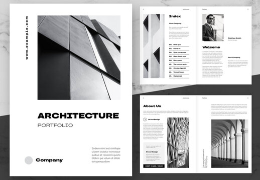 Black And White Architecture Portfolio