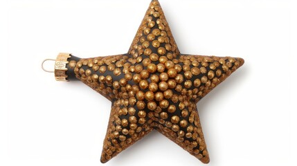 Decorative star ornament with a gold design.