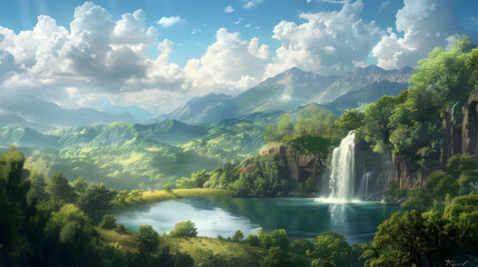 Mesmerizing nature landscapes offer a breathtaking escape. A canvas of natural beauty, serene and timeless