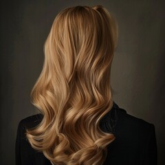 Fototapeta premium Long Blonde Hair, Beautiful Hairstyle