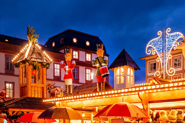 Cute christmas decoration at the christmas market in Darmstadt, Germany