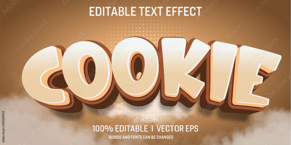 Wall mural chookie vector 3d text effect with modern style design