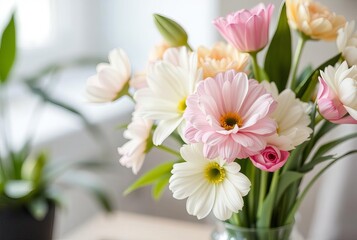 Fresh Flowers A close up of fresh flowers in a modern minimalist