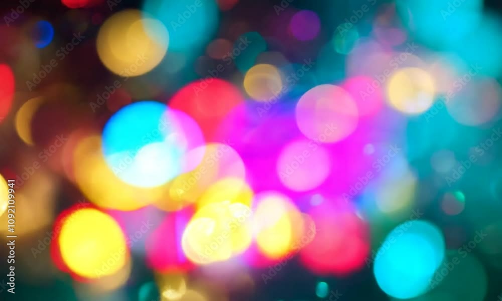 Poster Vibrant Abstract Bokeh Light Background Perfect for Celebrations and Festive Occasions : Generative AI