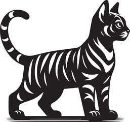 Obraz premium Cat Silhouette Black Vector