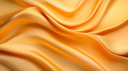 Obraz premium Luxurious golden silk fabric flowing gracefully studio setting textiles soft lighting elegance