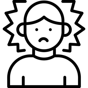 recommend clip art: panic attack icon illustration design with outline