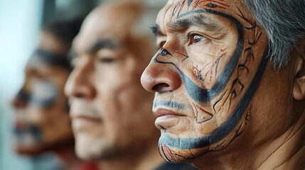 A Native Alaskan ceremonial dance with traditional masks
