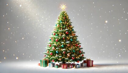 Obraz premium Christmas pictures. Decorate the Christmas tree in the city in front of the house inside the house to celebrate