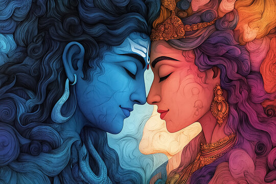 God Shiva and Parvati