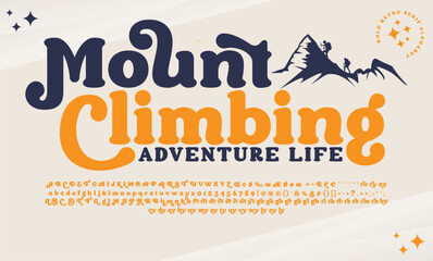 Mount Climbing Serif, Cosmetic, Fashion Stylish Display Bold Font alphabet