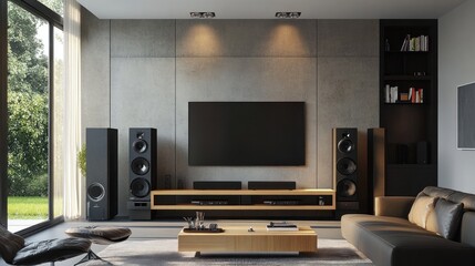 Wall decoration ideas featuring modern art pieces and minimalist shelving in a living room