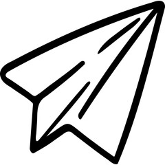 Paper Airplane Doodle Icon