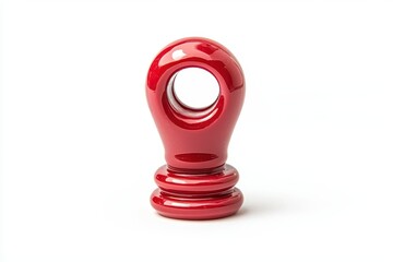 Vibrant Red Circular Location Pin Marker with Smooth Finish for Enhanced Visibility, Ideal for Mapping and Navigation Applications