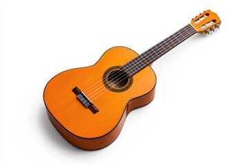 Obraz premium Classic Acoustic Guitar with Natural Wood Finish Perfect for Musicians and Performers, Showcasing Beautiful Craftsmanship and Timeless Design