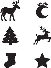 Christmas icon set collection