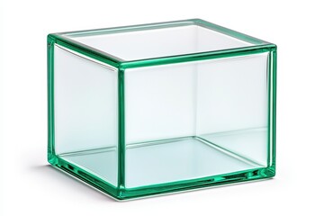 Clear Glass Box with Clean Edges, Perfect for Display or Storage, Showcasing Minimalist Design and Modern Aesthetic for Any Environment