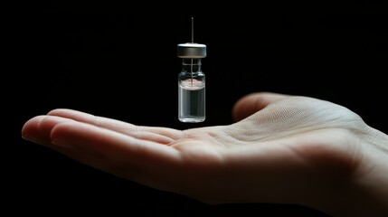 Single Dose Vaccine Vial in Open Palm